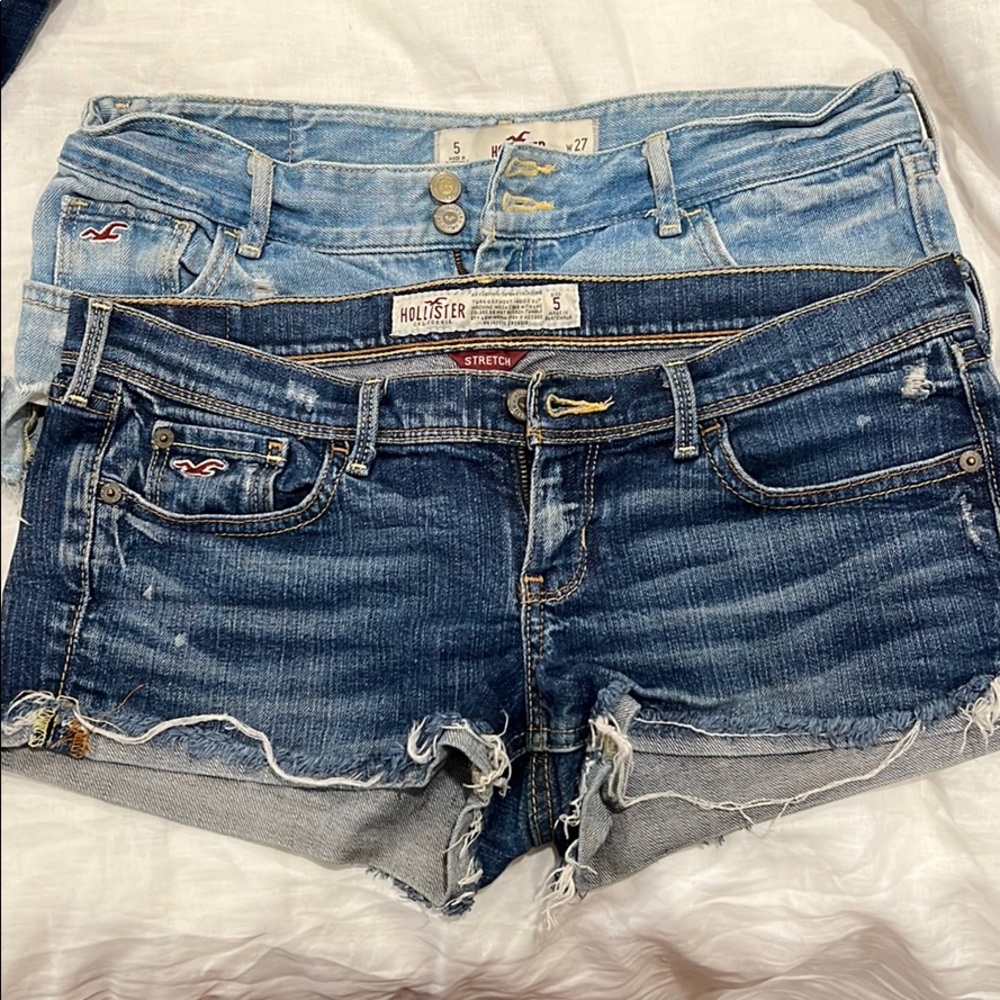 Hollister Low rise denim shorts bundle
